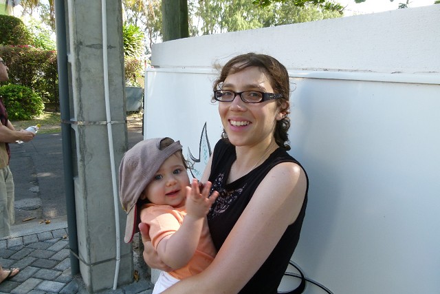 With Judy In Dad's Hat (5)